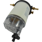 Gasoline Filter Fuel Filter Water Separator Sight Glass 10 Micron Boat Outboard 1/4" Plastic