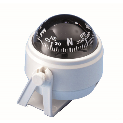 Kompass Kompaß Compass 2" schwarz weiss black white Kalibrierung Boo boat Navigation Halterung Weiß