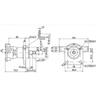 Seawater pump for Volvo Penta MD2010, MD2010A, MD2010B, MD2010C, MD2010D, MD2020, MD2020A, MD2020B, MD2020C, MD2020D 3593654 3580944 3580064