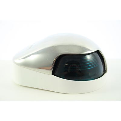 Edelstahl Navigationslicht Positionslicht Seitenlicht Steuerbord grün Boot Stainless steel Navigation position light starboard green boat