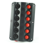 Schaltpaneel Schalttafel 6 Schalter switch panel 6 switches 12V schwarz LED-Schalter