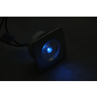 12V IP65 LED Orientierungsleuchte courtesy light blau blue 30x30 mm 0,23W chromed brass