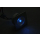 12V IP65 LED Orientierungsleuchte courtesy light blau blue 30x30 mm 0,23W chromed brass