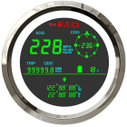 Chrom GPS Tachometer Geschwindigkeitsmesser Voltmeter...