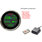 Chrom GPS Tachometer Geschwindigkeitsmesser Voltmeter Kraftstoffanzeige Koordinaten Kompass Speedometer Voltmeter Fuel Gauge Coordinates Compass