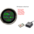 Chrom GPS Tachometer Geschwindigkeitsmesser Voltmeter Kraftstoffanzeige Koordinaten Kompass Speedometer Voltmeter Fuel Gauge Coordinates Compass