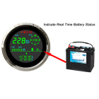 Chrom GPS Tachometer Geschwindigkeitsmesser Voltmeter Kraftstoffanzeige Koordinaten Kompass Speedometer Voltmeter Fuel Gauge Coordinates Compass