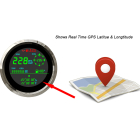 Chrom GPS Tachometer Geschwindigkeitsmesser Voltmeter Kraftstoffanzeige Koordinaten Kompass Speedometer Voltmeter Fuel Gauge Coordinates Compass
